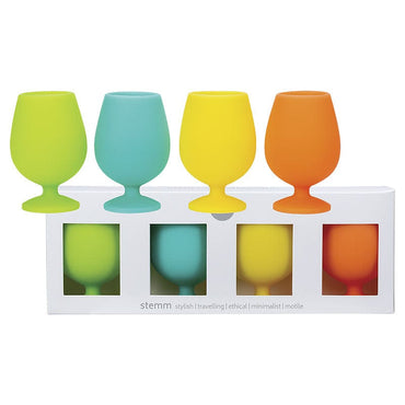 Porter Green Stemm Silicone Wine Glass Set Campinas 4x250ml